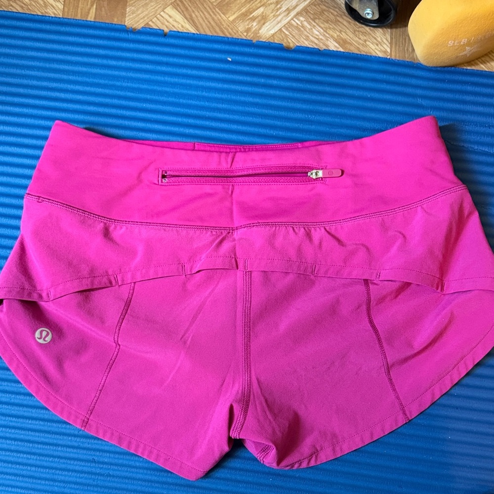 Women’s Active Shorts - Hot Pink and Galaxy Print - Picture 2 of 3